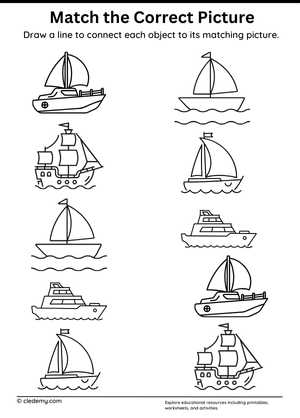 Match the Correct Picture Boat