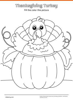 Coloring Thanksgiving Turkey