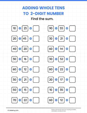 Adding Whole Tens to a 2-Digit Number