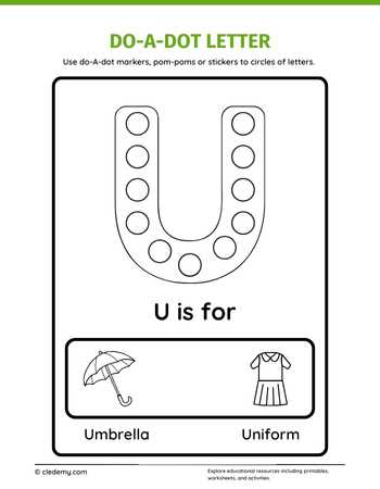 Letters U Do a Dot