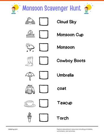 Monsoon Scavenger Hunt