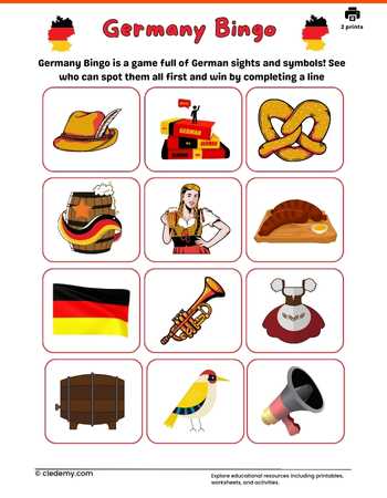 Germany Bingo