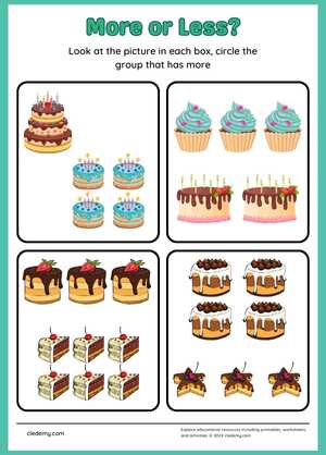 More or Less? Counting and Comparing