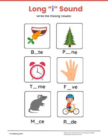 Long Vowel Sounds I