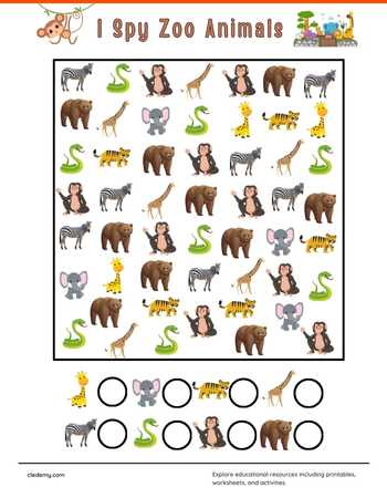 I Spy Zoo Animals