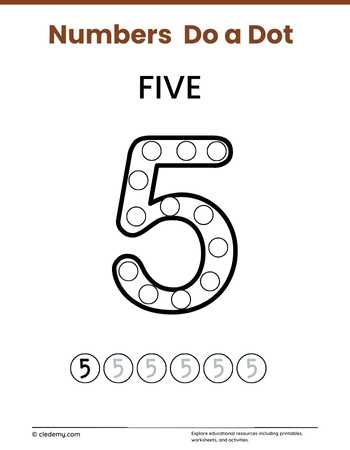 Numbers 5 Do a Dot