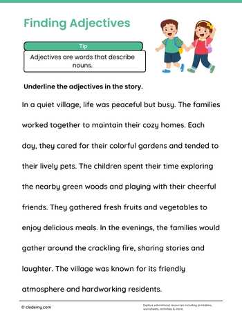 Adjectives in Texts
