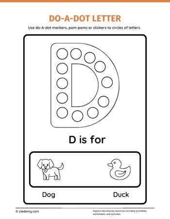 Letters D Do a Dot
