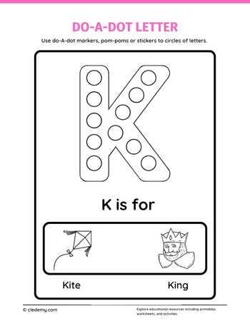 Letters K Do a Dot