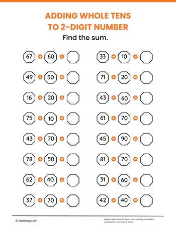 Adding Whole Tens to 2-Digit Number