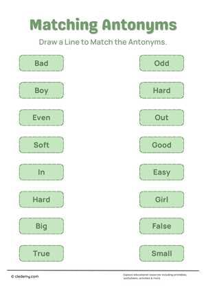 Match the Antonyms