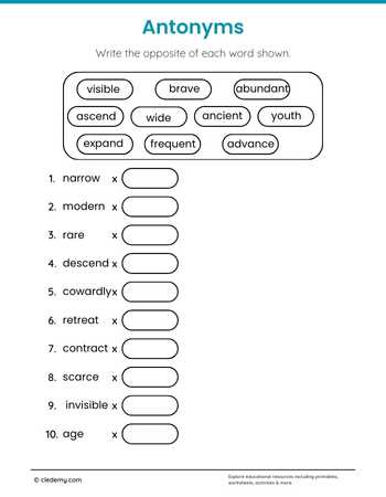 Antonym Challenge Fun