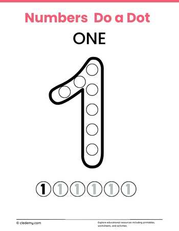 Numbers 1 Do a Dot