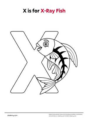 Alphabet Letters Coloring Letter X