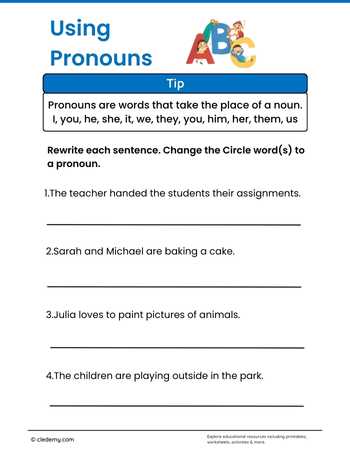 Identifying and Using Pronouns