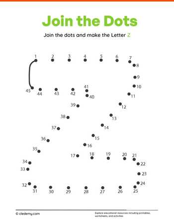 Joining Dots Make The Letter - Z