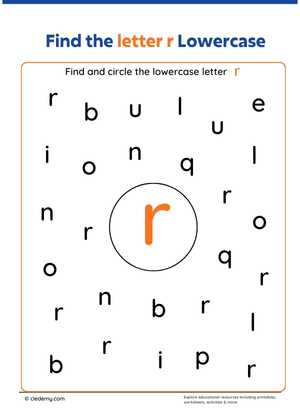 Identify the Lowercase r