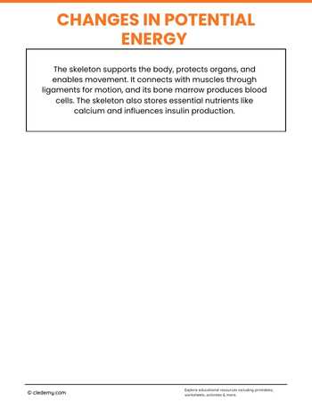 Changes in Potential Energy