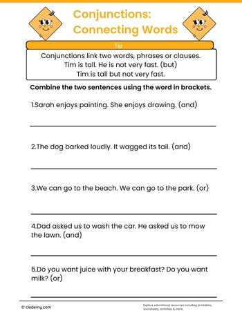 Connecting Words with Conjunctions
