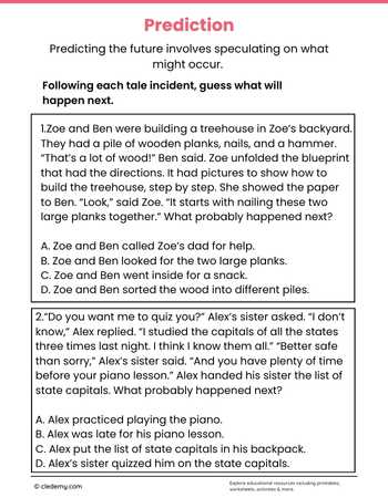 Making Predictions in Reading