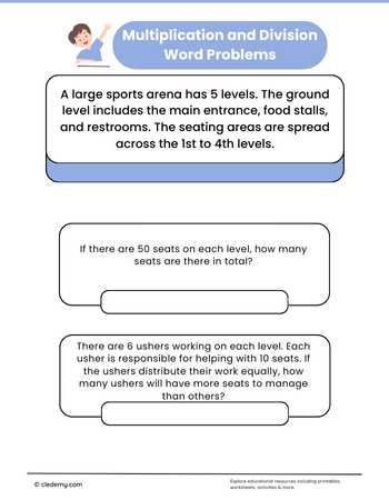 Multiplication and Division Word Problems Grade 4