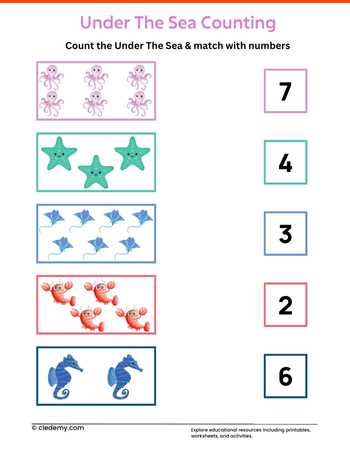 Count and Match Under The Sea