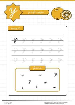Cursive Alphabet Lowercase ''y''