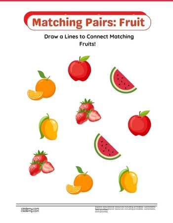 Matching Pairs Fruit