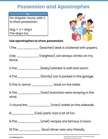Possession and Apostrophes