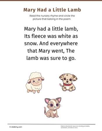Mary Had A Little Lamb