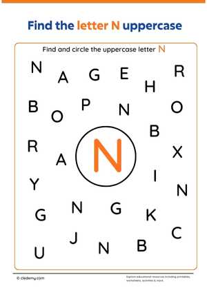 Find And Circle The Uppercase Letter N