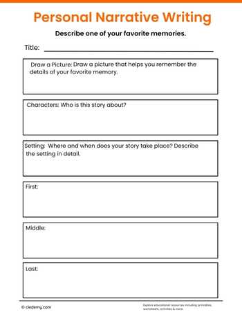 Personal Narrative Writing
