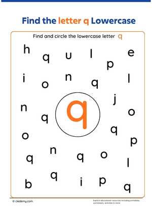 Identify the Lowercase q