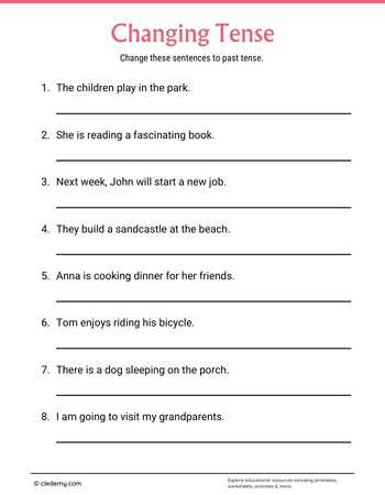 Learn and Practice Changing Tenses in Sentences