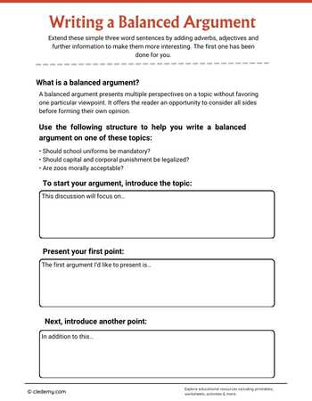 Writing a Balanced Argument