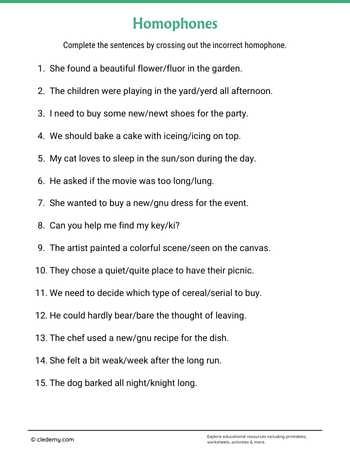 worksheet