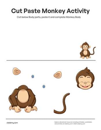 Cut Paste Monkey Activity