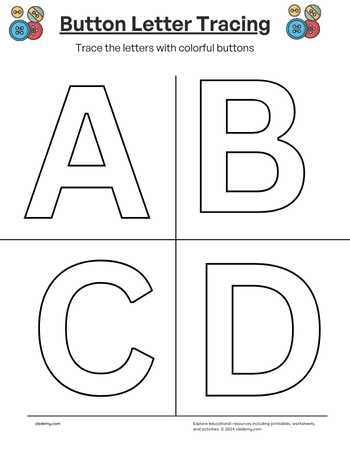 Button Letter Tracing