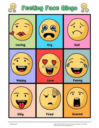 Feeling Face Bingo
