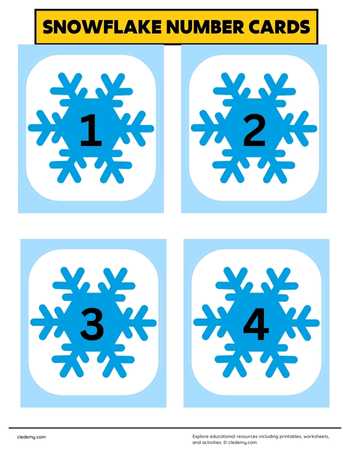 Winter Fun with Snow Fleck Number Cards!
