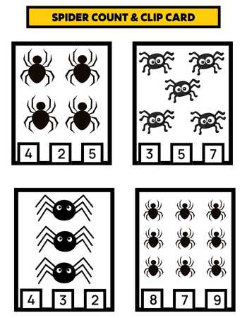 Count and Clip Spiders for Fun Learning!