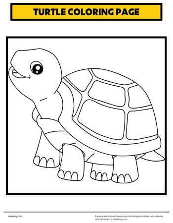 Cute Turtle Coloring Pages for Kids
