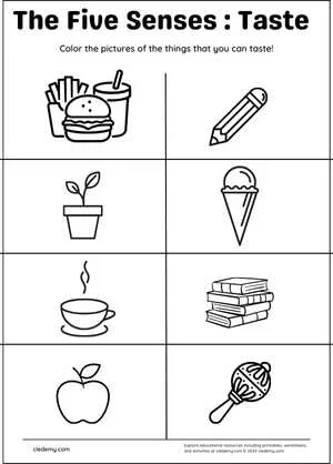Taste Test: Color the Tasty Things!
