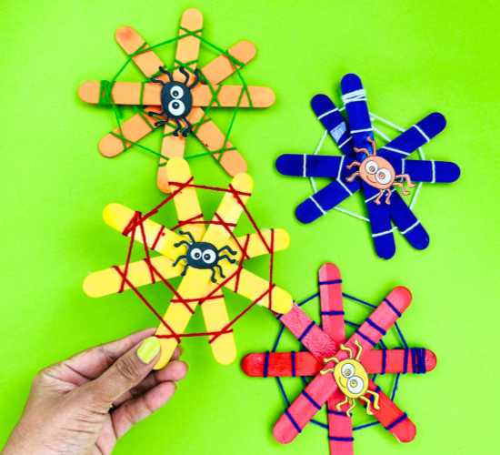 Craft Stick Spider Web