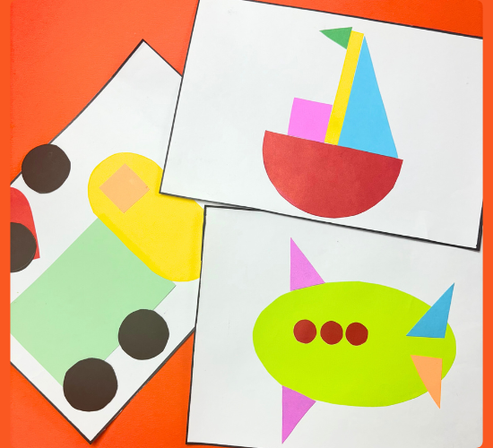 Transportation Shapes Collage