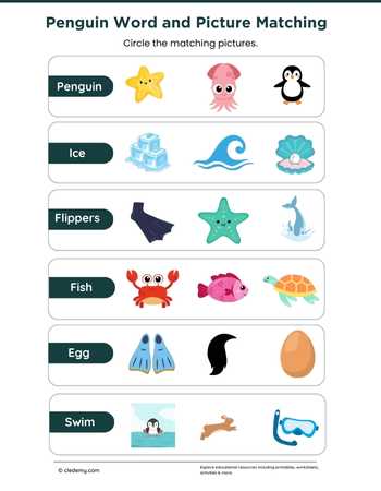 Penguin Word and Picture Matching