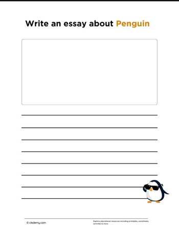 Write an Essay About Penguin