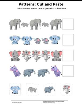 Patterns: Cut and Paste-Elephant