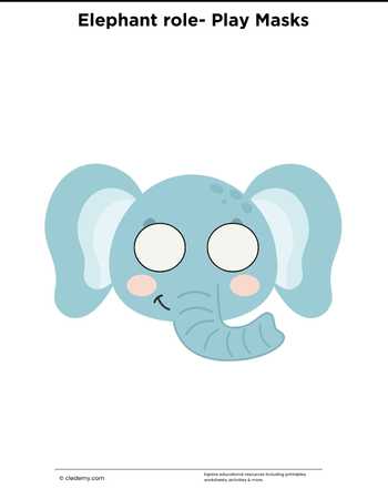 Elephant role- Play Masks