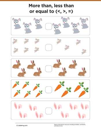 More Than, Less than Or Equal to - Rabbit